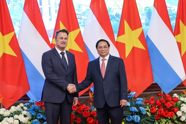 Thủ tướng Phạm Minh Chính đã có cuộc hội đàm với Thủ tướng Xavier Bettel - Ảnh: VGP