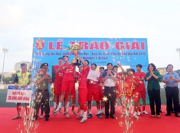 Chung kết Giải bóng đá học sinh THPT Hà Nội - Báo An ninh Thủ đô lần thứ XIX: THPT Ngô Sỹ Liên lần đầu tiên vô địch